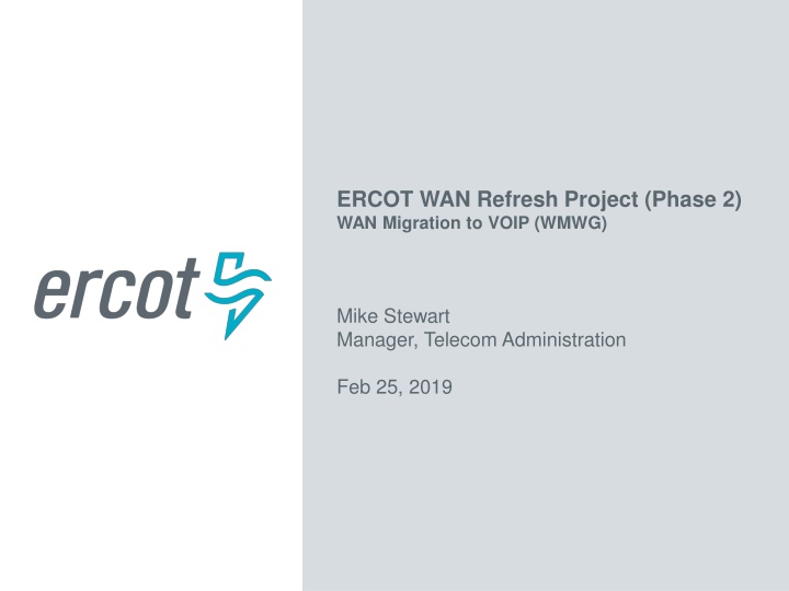 ercot wan refresh project phase 2 wan migration n.w