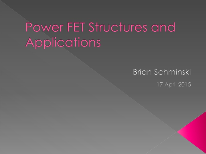 power fet structures and applications n.w