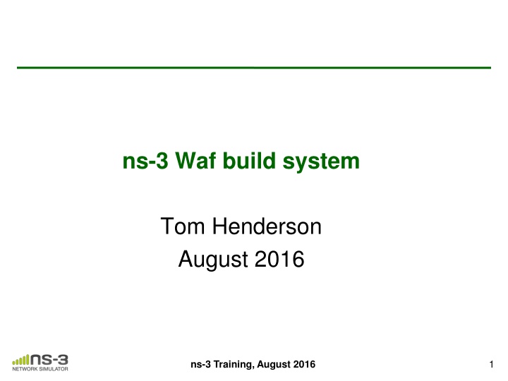 ns 3 waf build system n.w