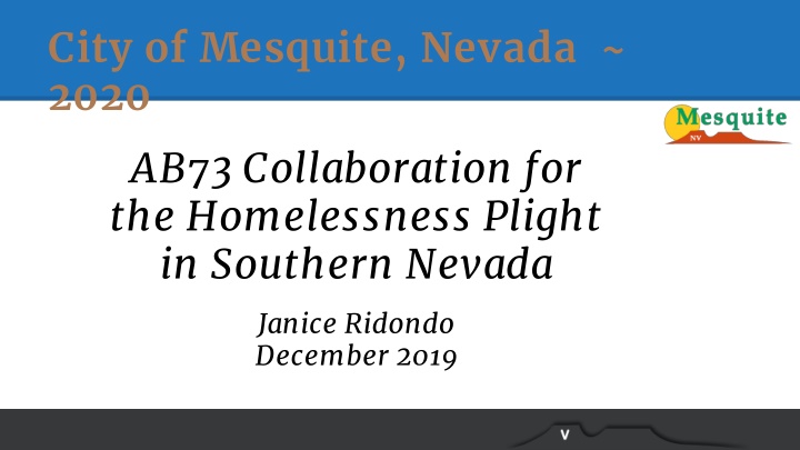 city of mesquite nevada 2020 ab73 homelessness n.w