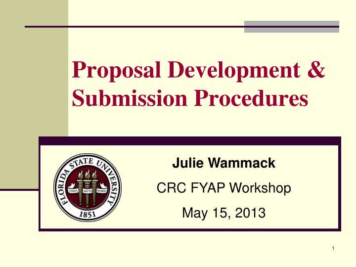 proposal development submission procedures n.w