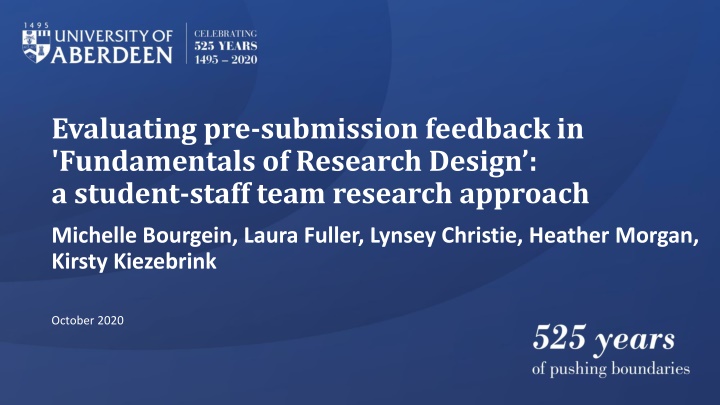 evaluating pre submission feedback n.w