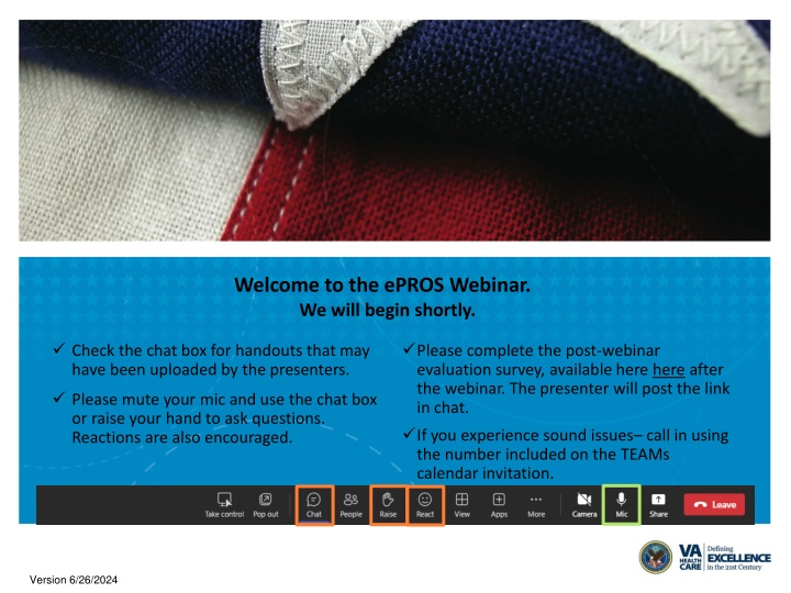 welcome to the epros webinar we will begin shortly n.w