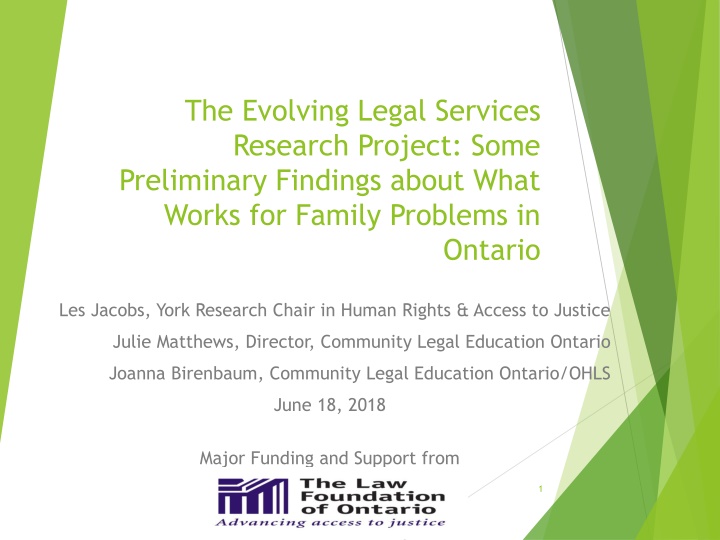 the evolving legal services research project some n.w
