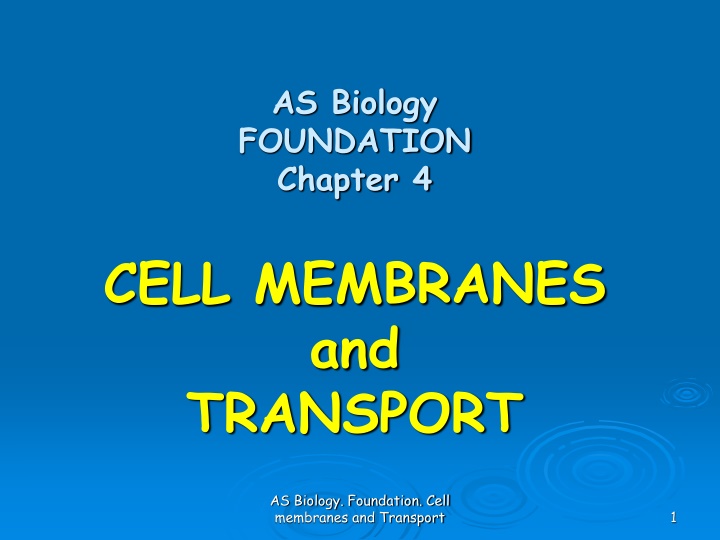 as biology foundation chapter 4 n.w
