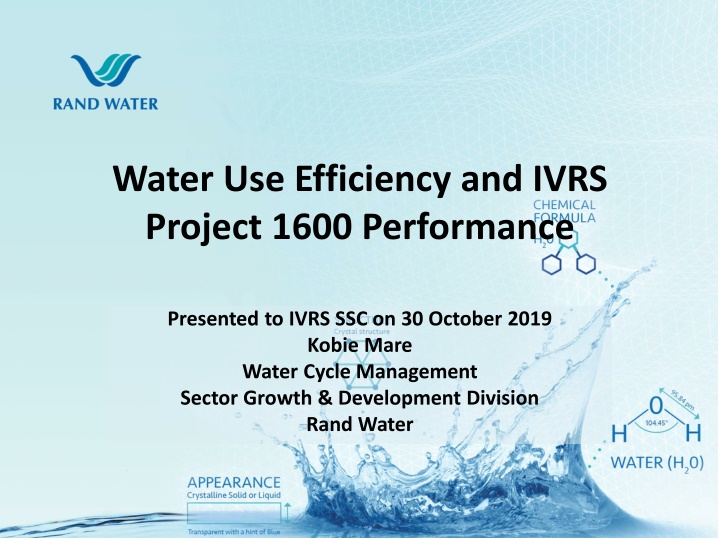 water use efficiency and ivrs project 1600 n.w