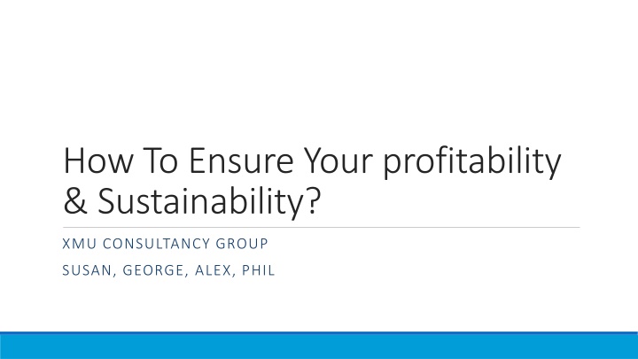 how to ensure your profitability sustainability n.w