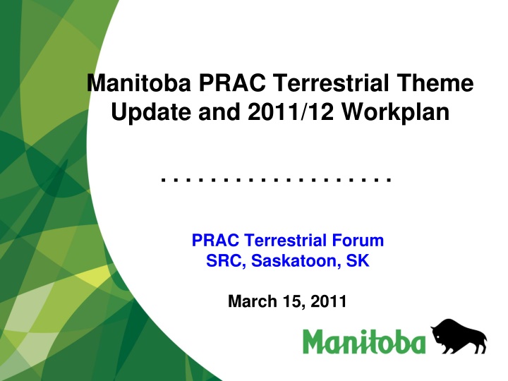 manitoba prac terrestrial theme update and 2011 n.w