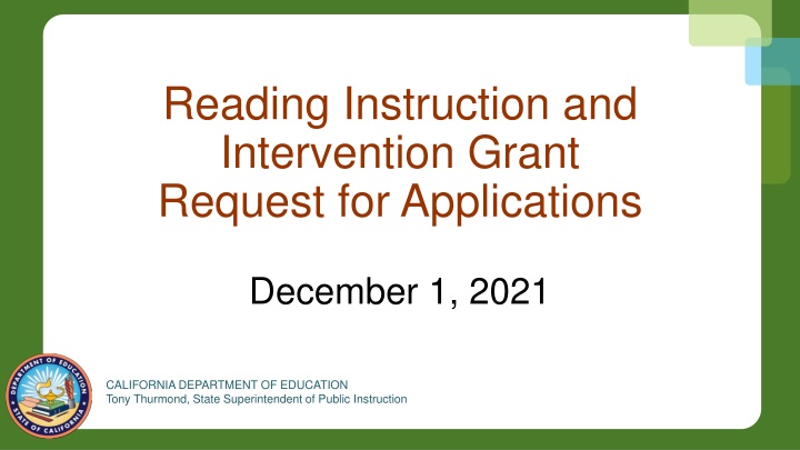 reading instruction and intervention grant n.w