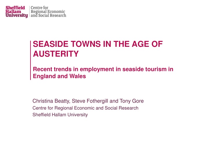 seaside towns in the age of austerity n.w