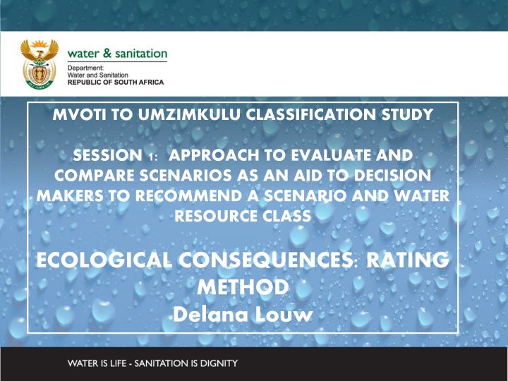 mvoti to umzimkulu classification study n.w