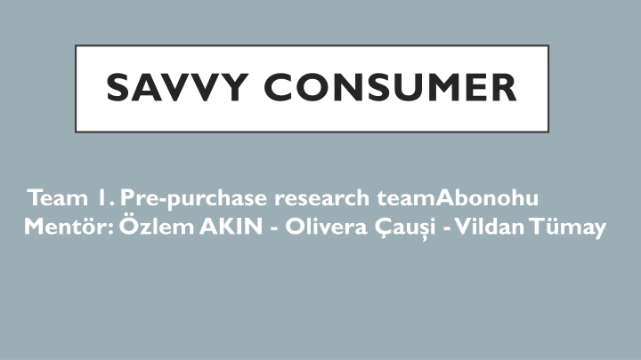 savvy consumer n.w