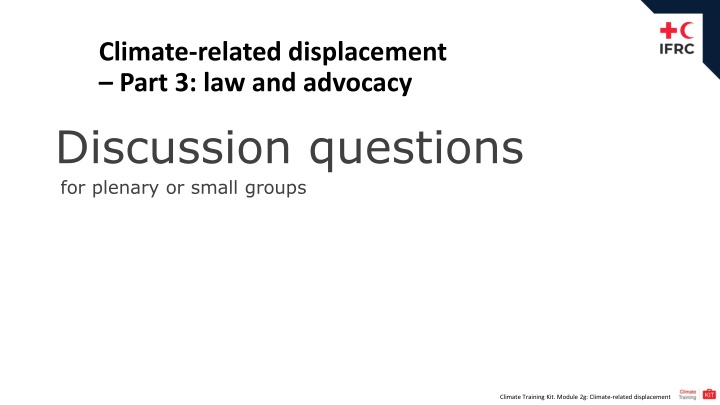 climate related displacement part n.w