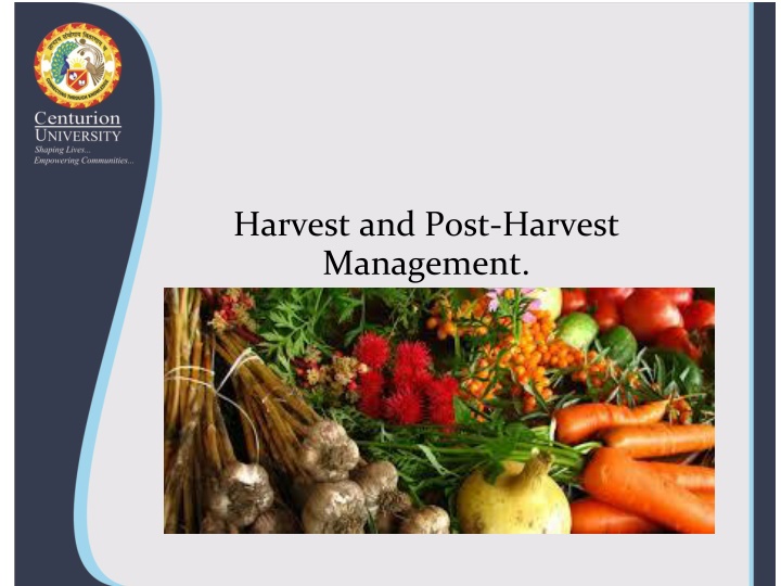 harvest and post harvest management n.w