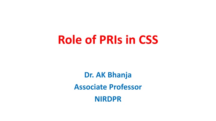 role of pris in css n.w