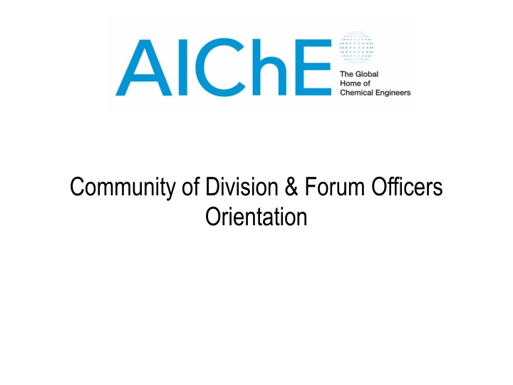 community of division forum officers orientation n.w