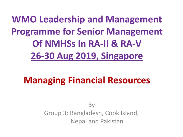 wmo leadership and management programme n.w