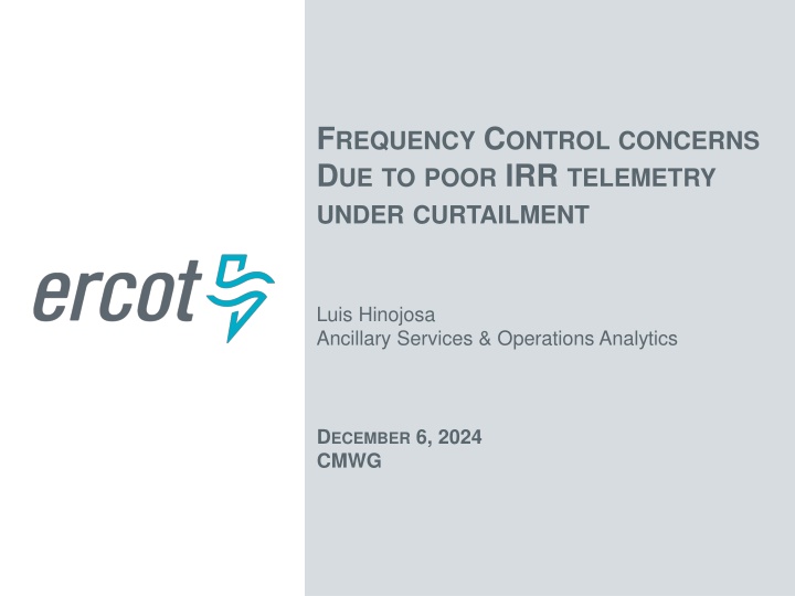 f requency c ontrol concerns d ue to poor n.w