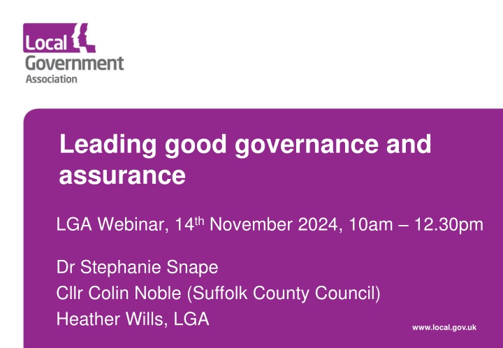 leading good governance and assurance n.w