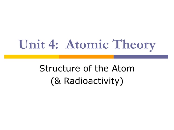 unit 4 atomic theory n.w