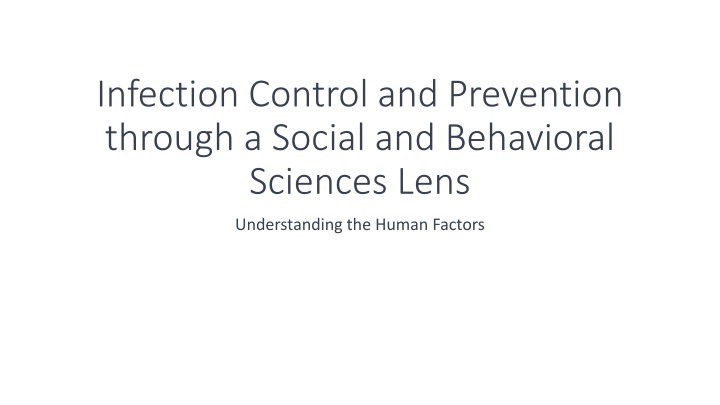 infection control and prevention through a social n.w