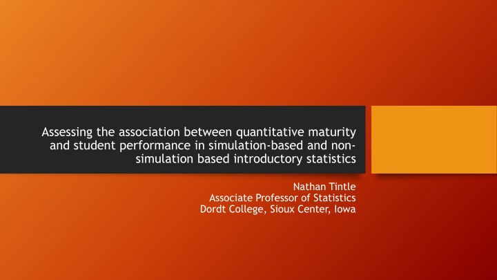 assessing the association between quantitative n.w