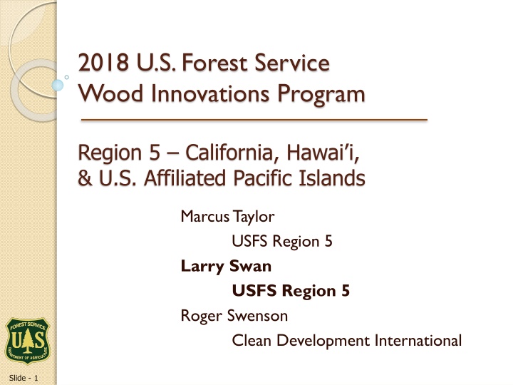 2018 u s forest service wood innovations program n.w