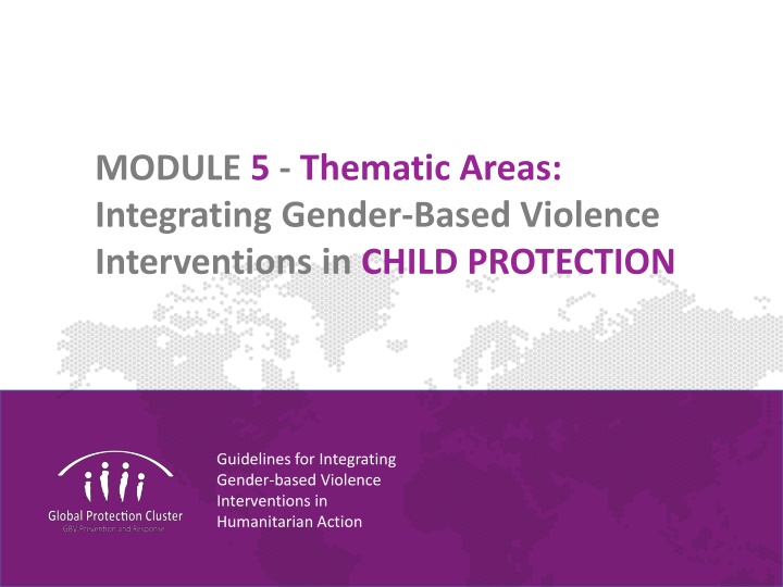 module 5 thematic areas integrating gender based n.w