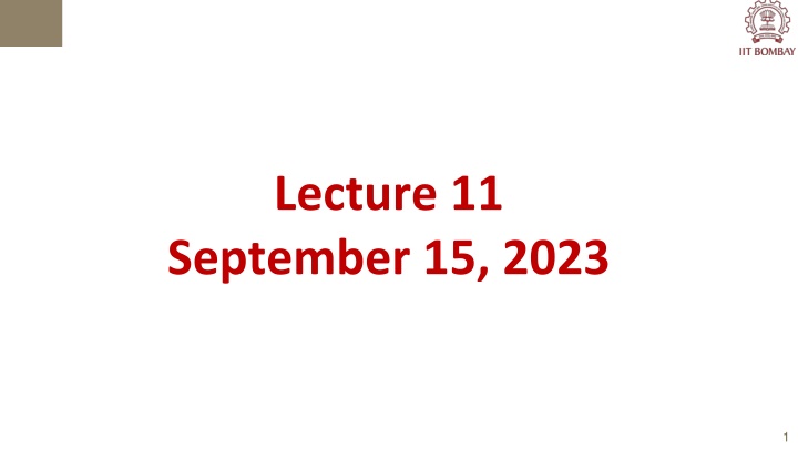 lecture 11 september 15 2023 n.w