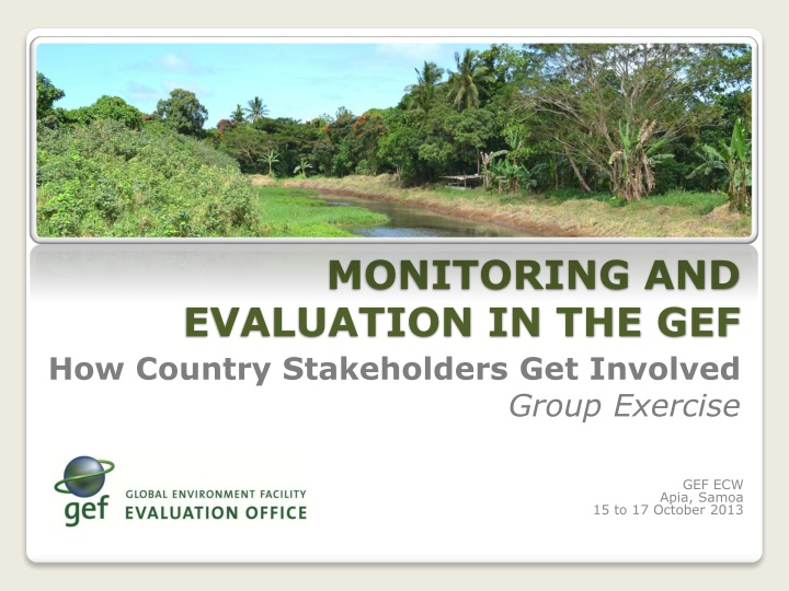 monitoring and evaluation in the gef n.w