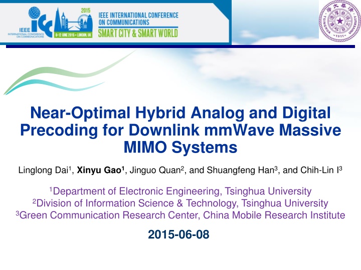 near optimal hybrid analog and digital precoding n.w