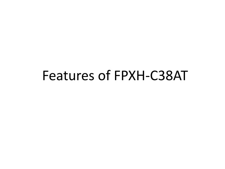 features of fpxh c38at n.w