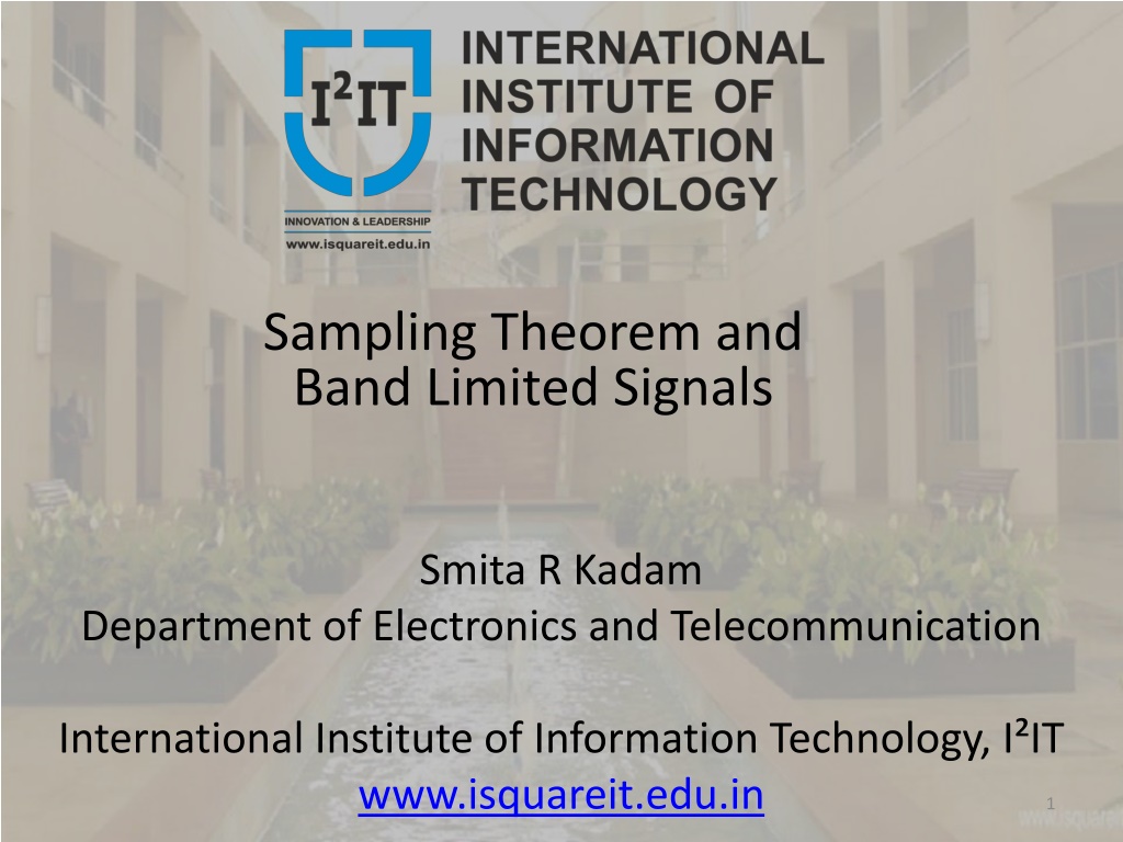 sampling theorem and band limited signals n.w