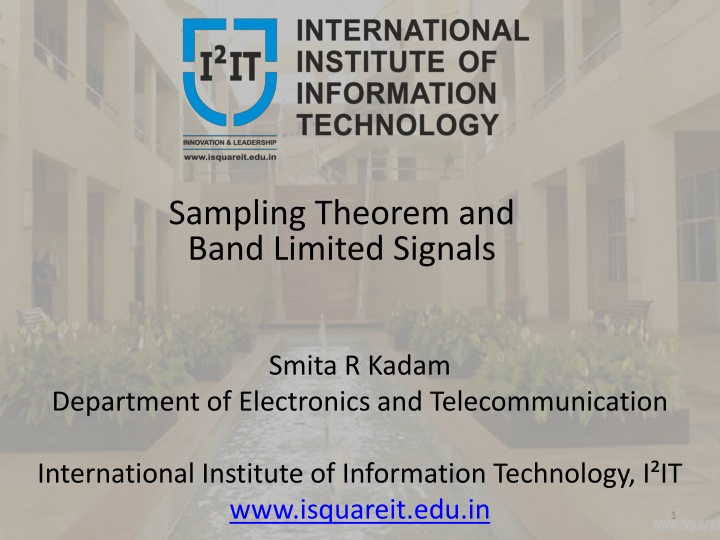 sampling theorem and band limited signals n.w