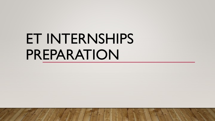 ET Internships Preparation & Sector Scenario - Selection Procedure, Important Topics