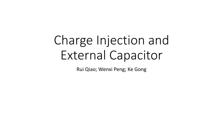 charge injection and external capacitor n.w