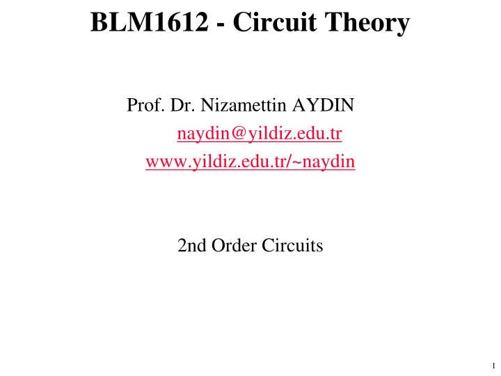 blm1612 circuit theory n.w