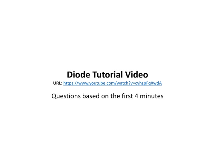 diode tutorial video url https www youtube n.w