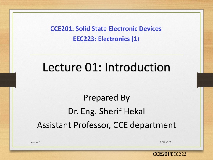 cce201 solid state electronic devices eec223 n.w