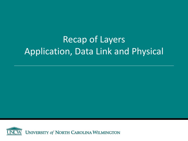 recap of layers n.w