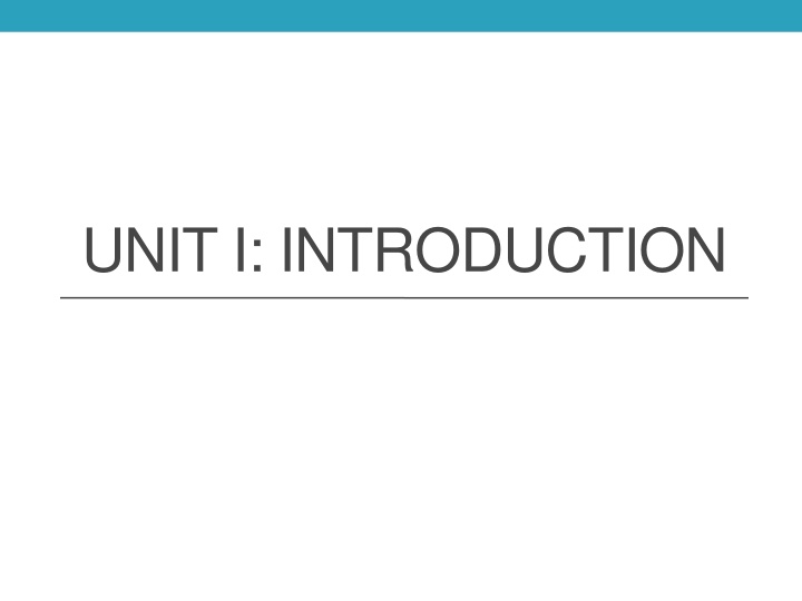 unit i introduction n.w
