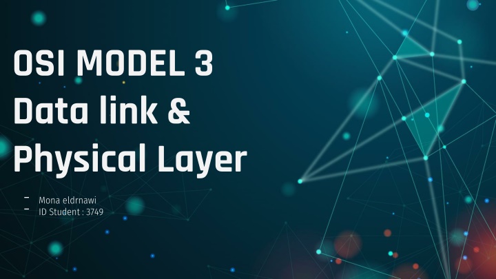 osi model 3 data link physical layer mona n.w