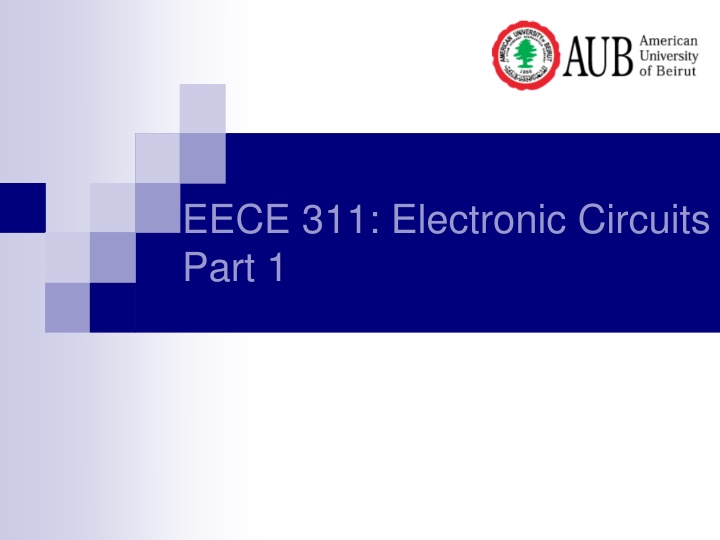 eece 311 electronic circuits part 1 n.w
