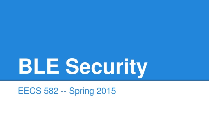 ble security n.w