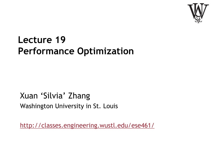 lecture 19 performance optimization n.w