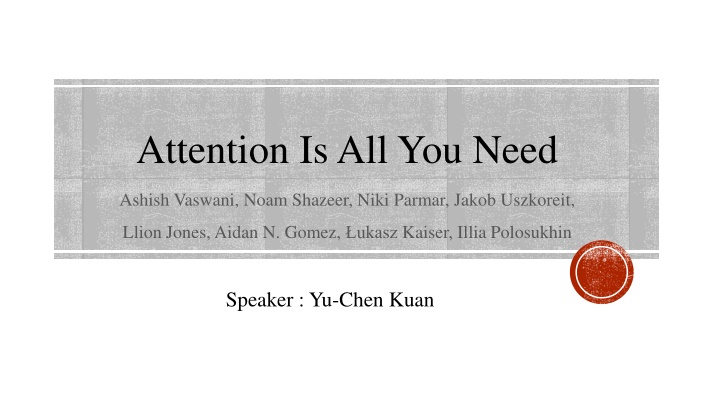 attention is all you need n.w