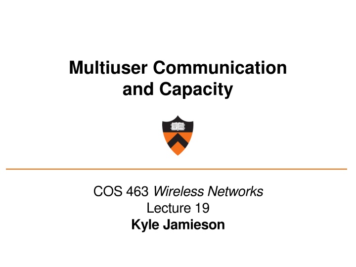 multiuser communication and capacity n.w