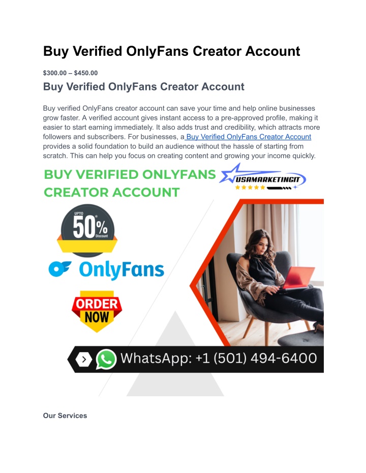 buy verified onlyfans creator account n.w