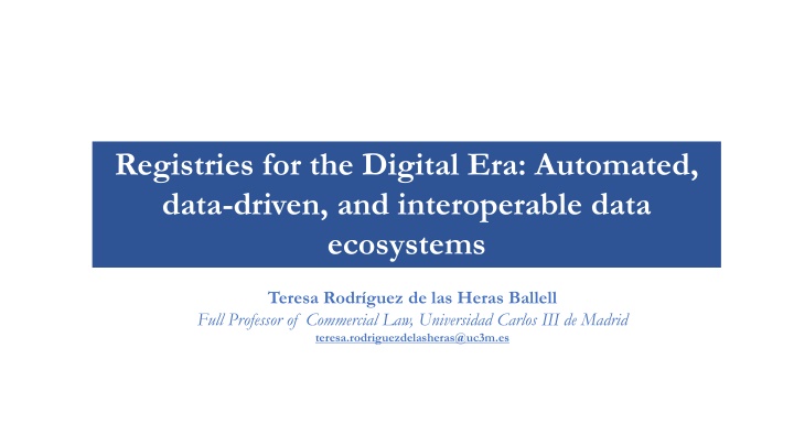 registries for the digital era automated data n.w