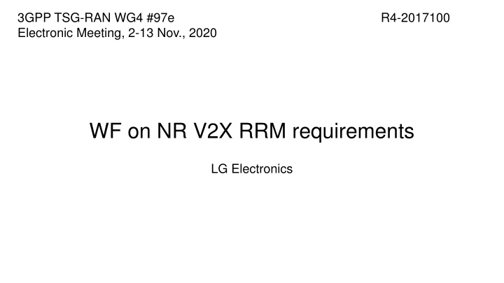 3gpp tsg ran wg4 97e electronic meeting n.w